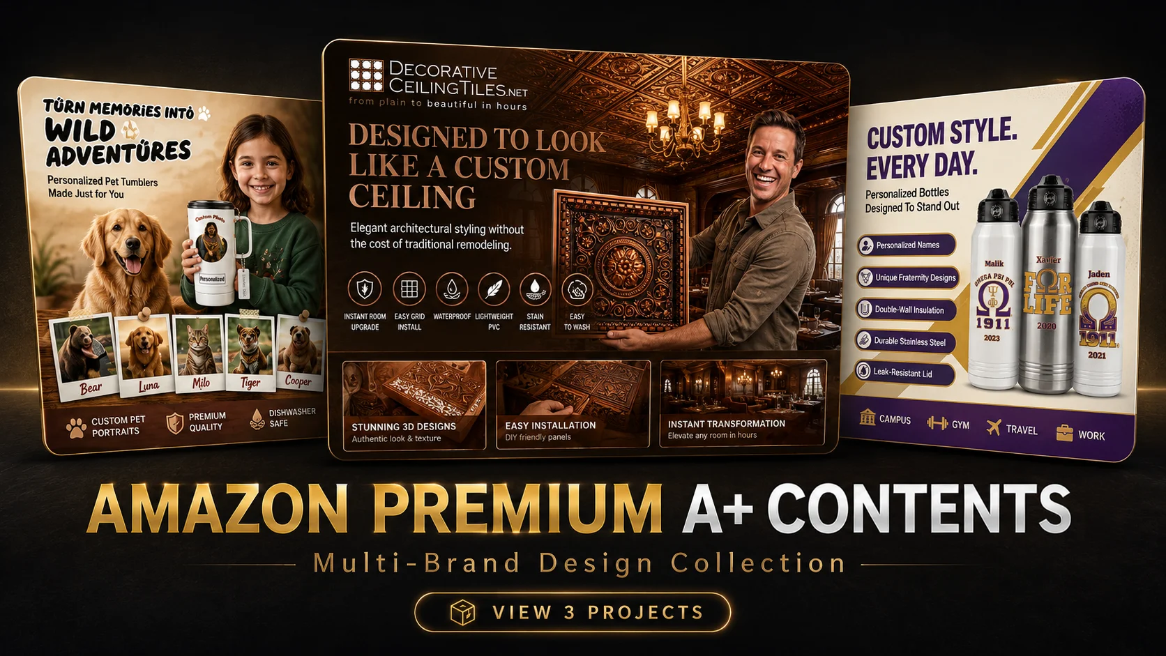 Amazon Premium A+ content design cover for a multi-brand module collection